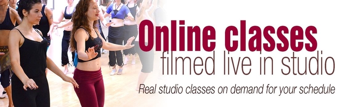 Online belly dancing classes filmed live in studio. Real studio classes on demand to fit your schedule.
